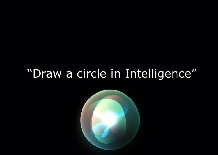 Siri's 'Draw a circle in Intelligence' query visualisation