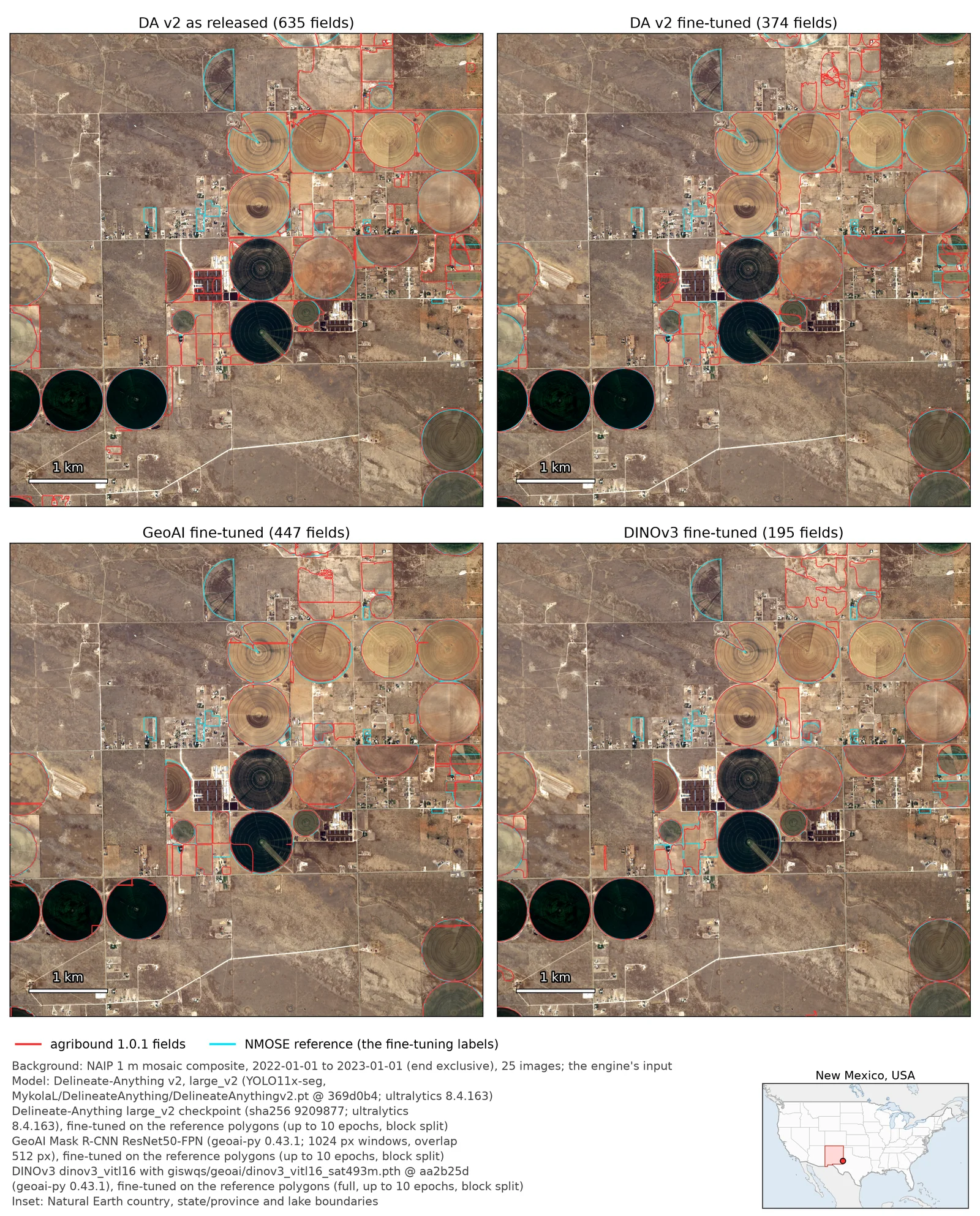 Lea County — Delineate-Anything v2, GeoAI and DINOv3 on NAIP