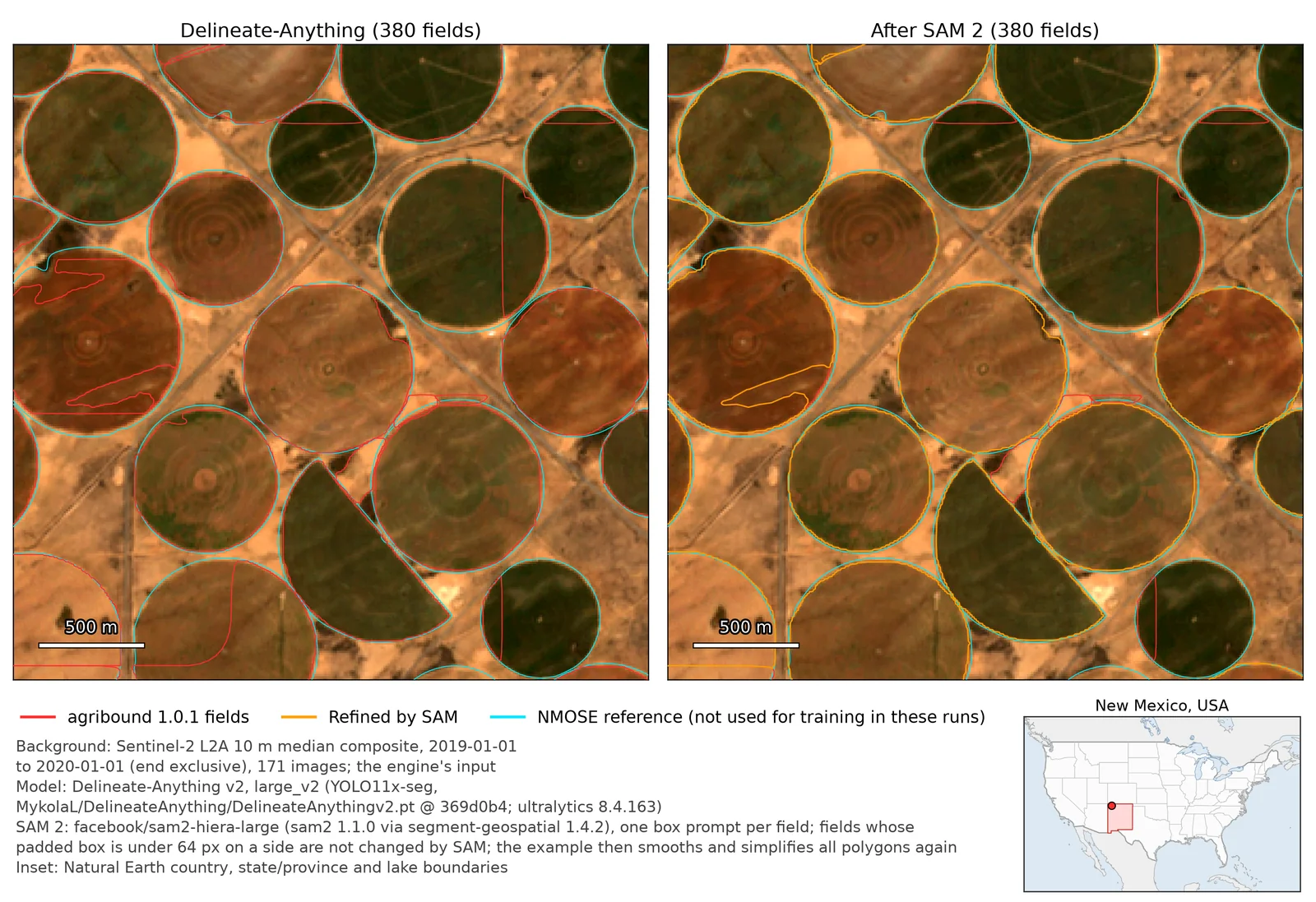 SAM 2 refinement before and after
