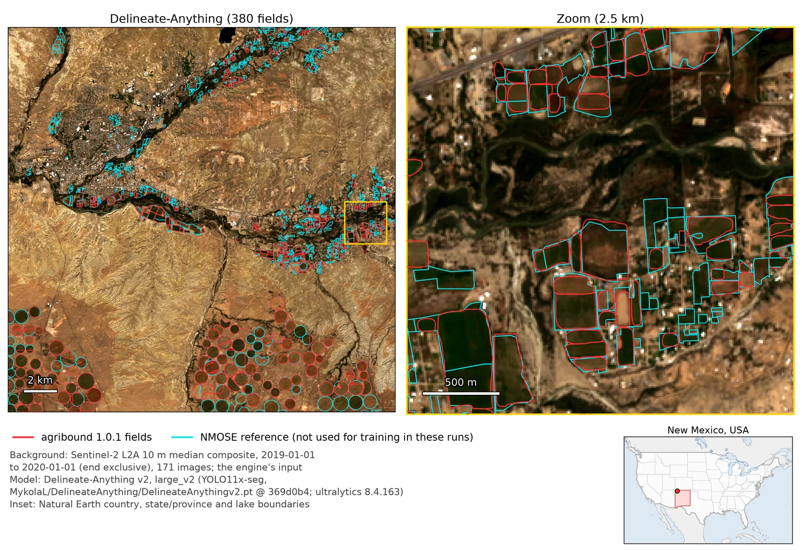 San Juan County — Delineate-Anything vs NMOSE reference
