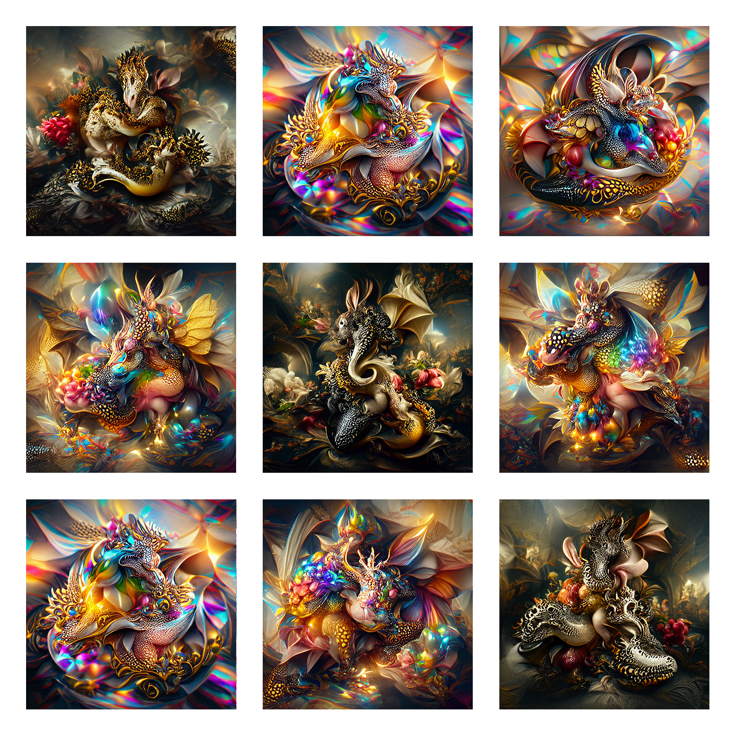 AI Magical Dragon AI MAGICAL DRAGON is the Second Subcollection of 8888 Crypto AI Art Pieces in a Collection of 88888 - One of One - 1 of 1 Editions AI DRAGON NFTs.