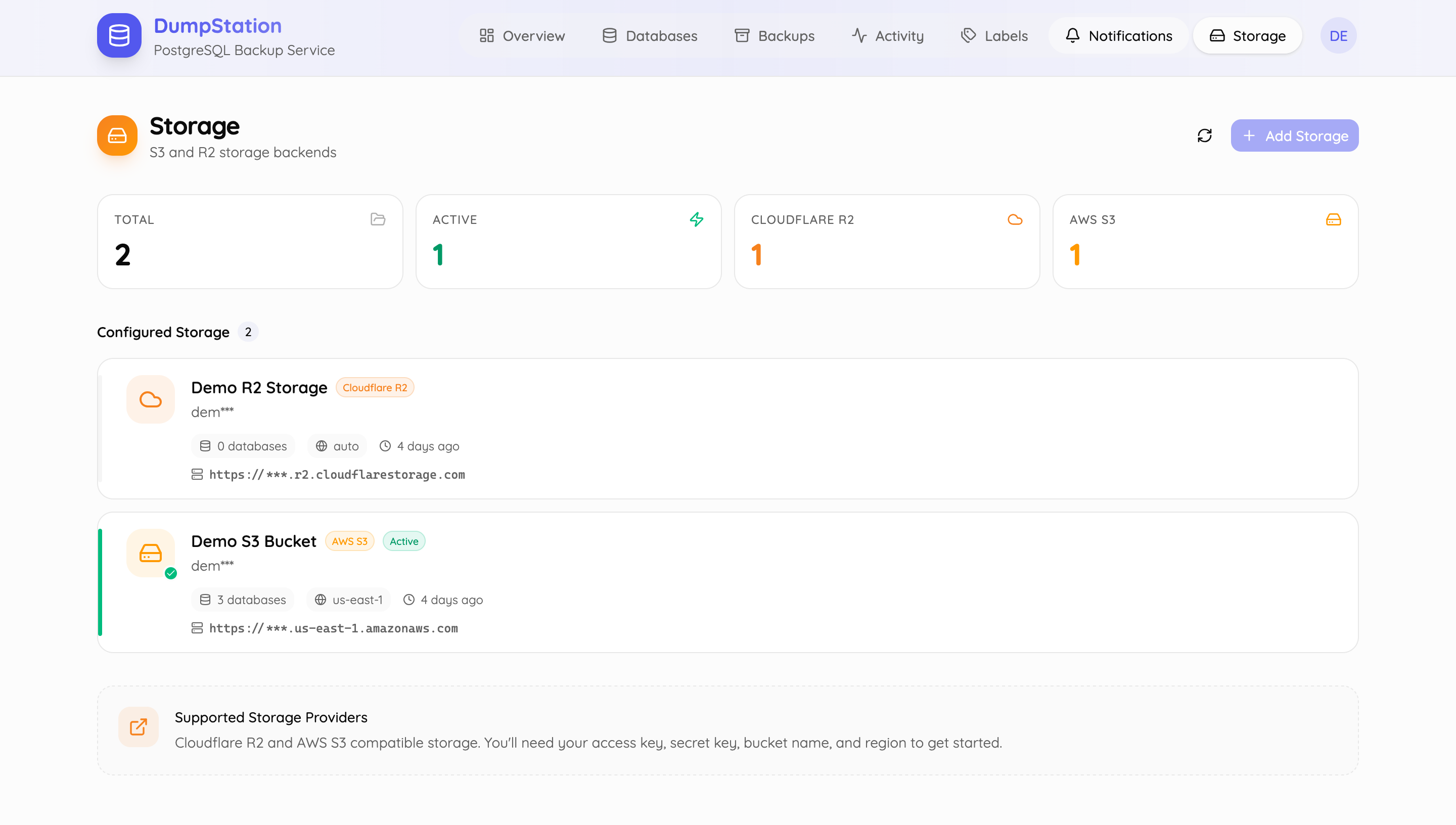 Storage Configuration