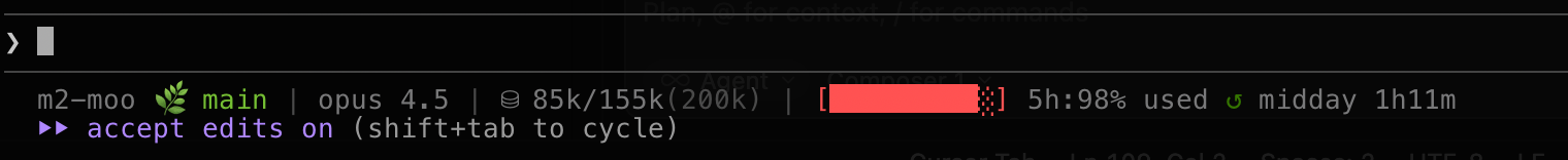 Moo Statusline Screenshot