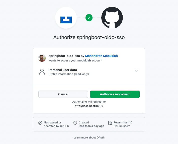 GitHub authorization screen