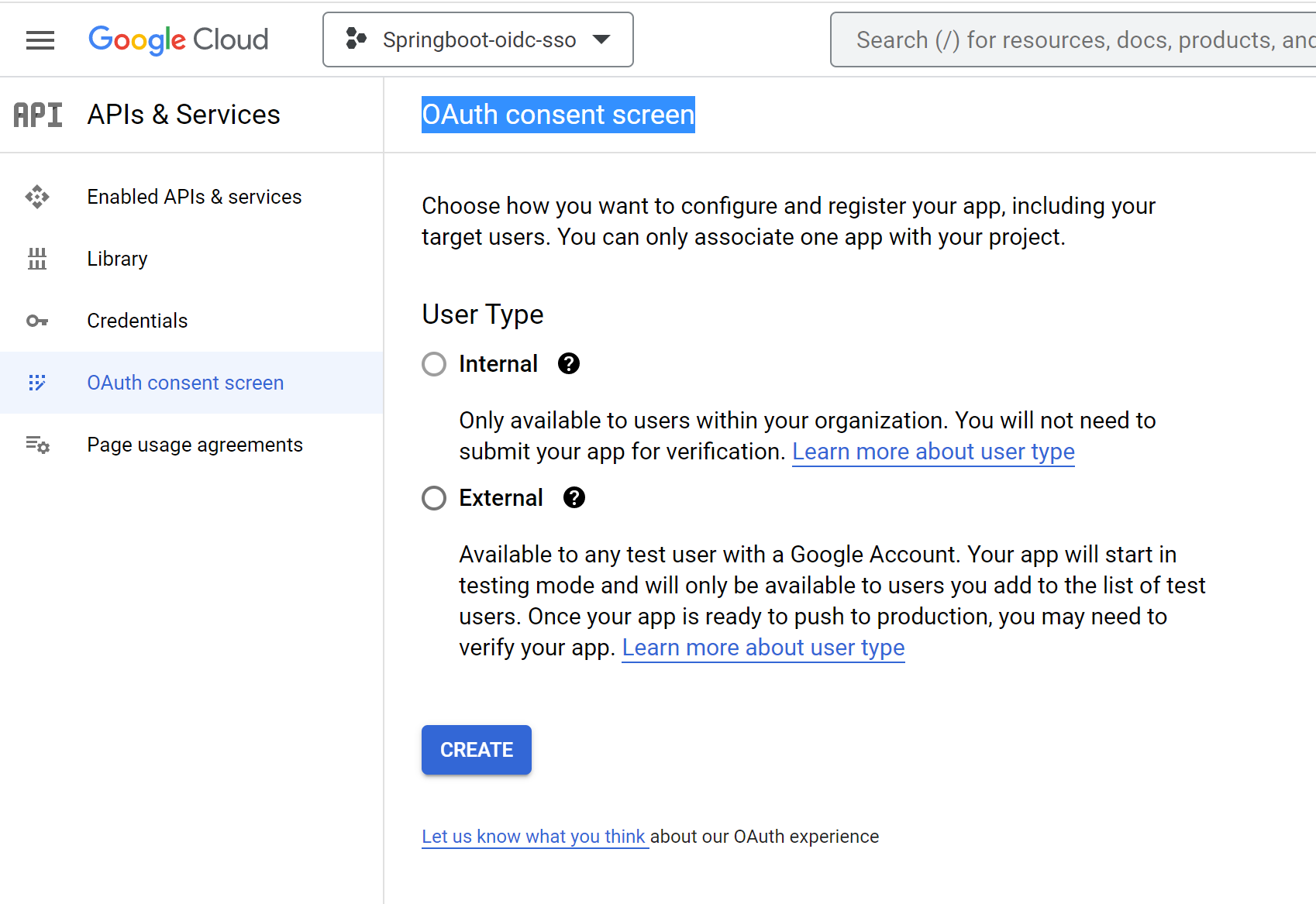 Google - OAuth Consent Screen