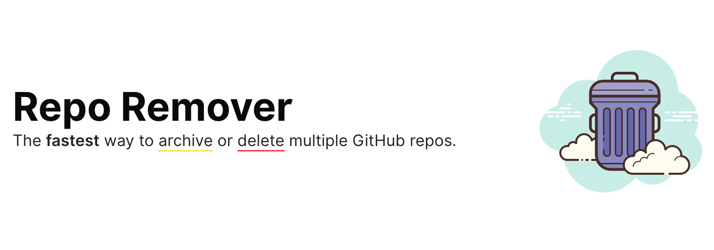 RepoRemover - The fastest way to archive or delete multiple GitHub repos
