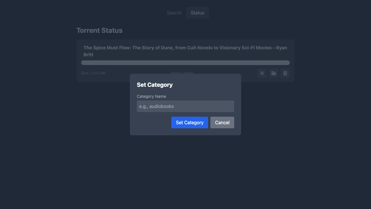 Set Category Modal