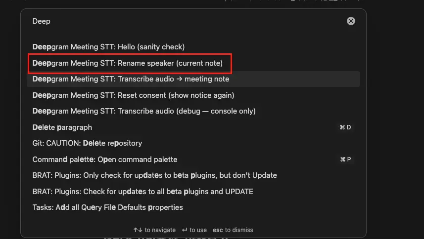Rename speaker command