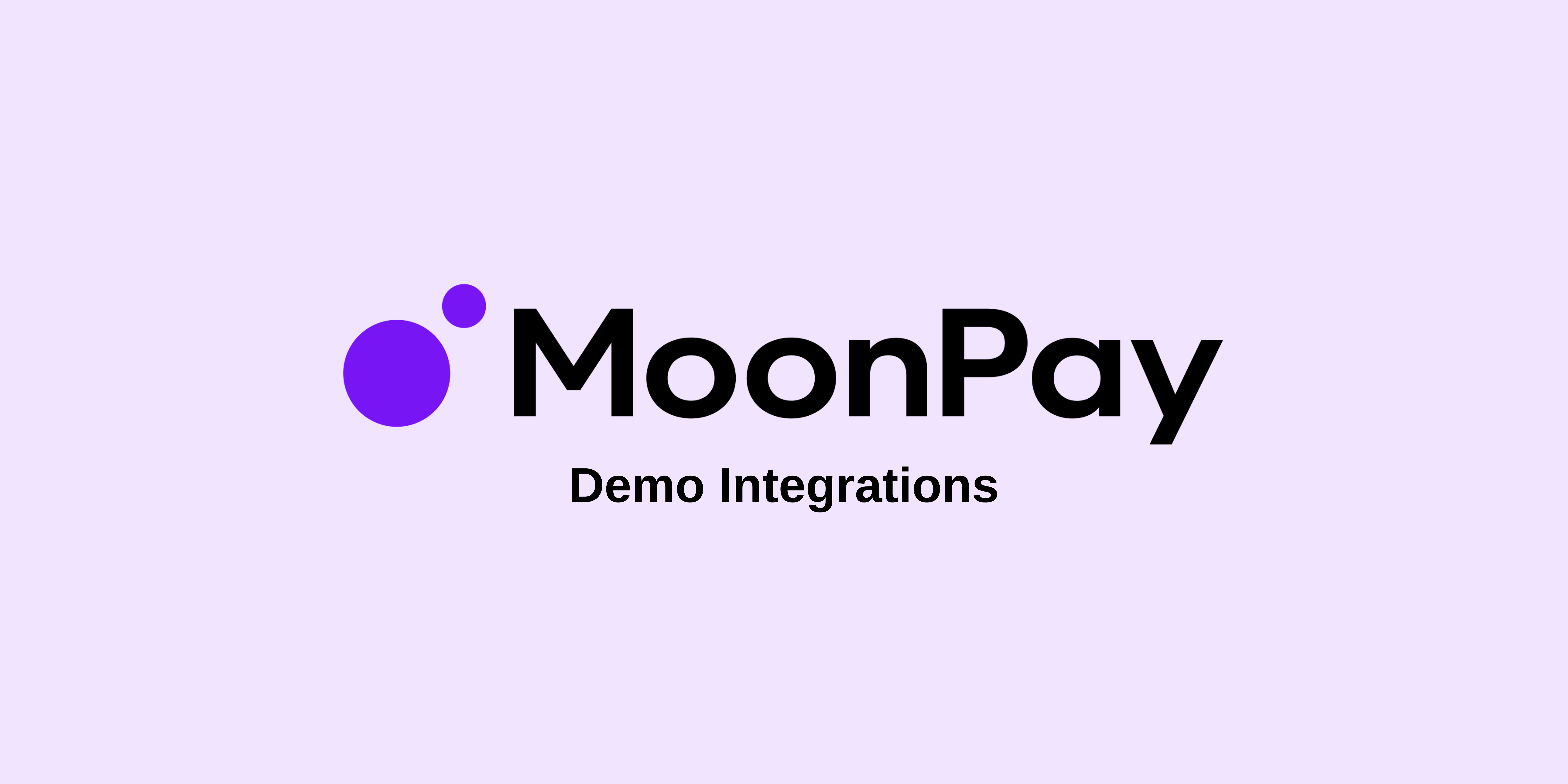 MoonPay Demo Integrations