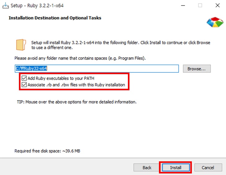 Installation Destination and optional Tasks