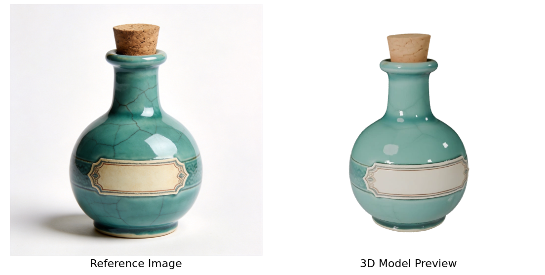 Potion bottle generated with the Tripo v3 multiview pipeline