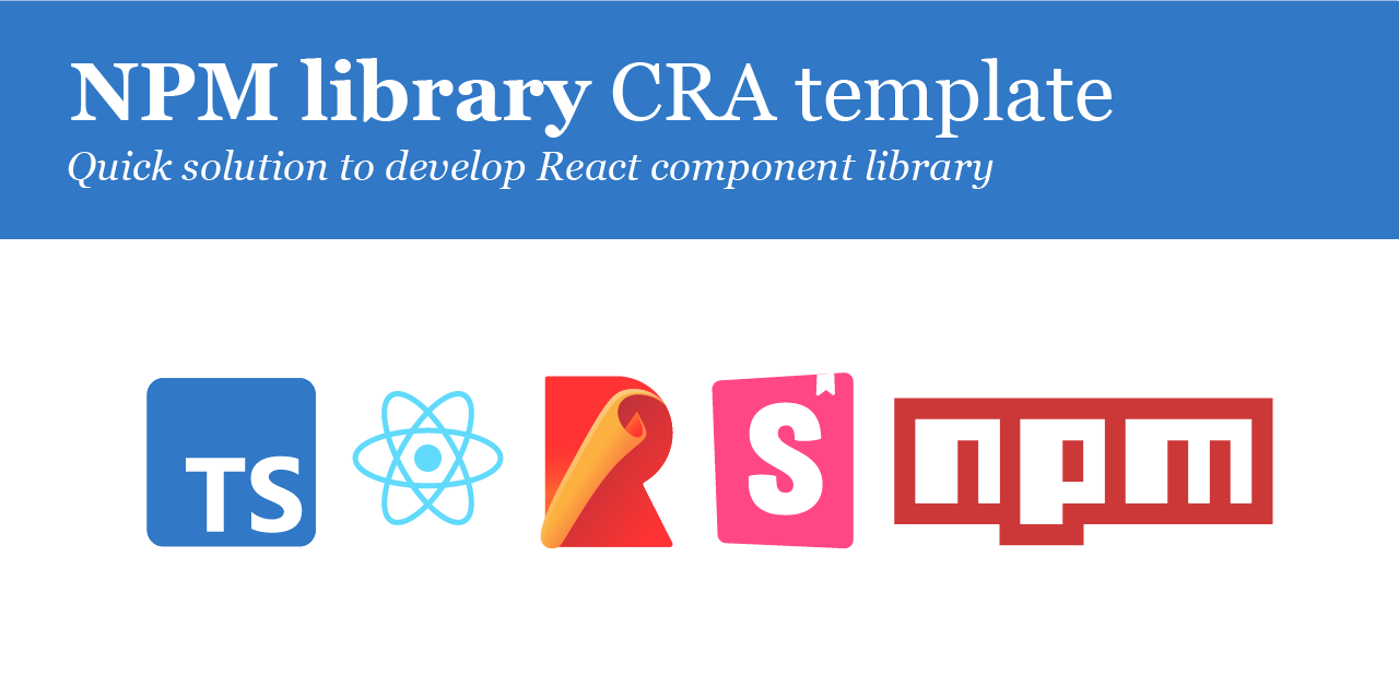 NPM library Create React App template logo