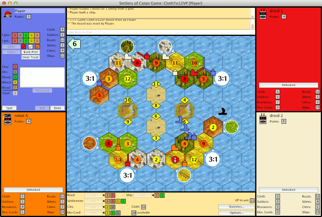 Sea board with scenario