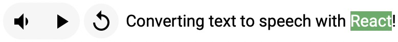 TextToSpeech React component