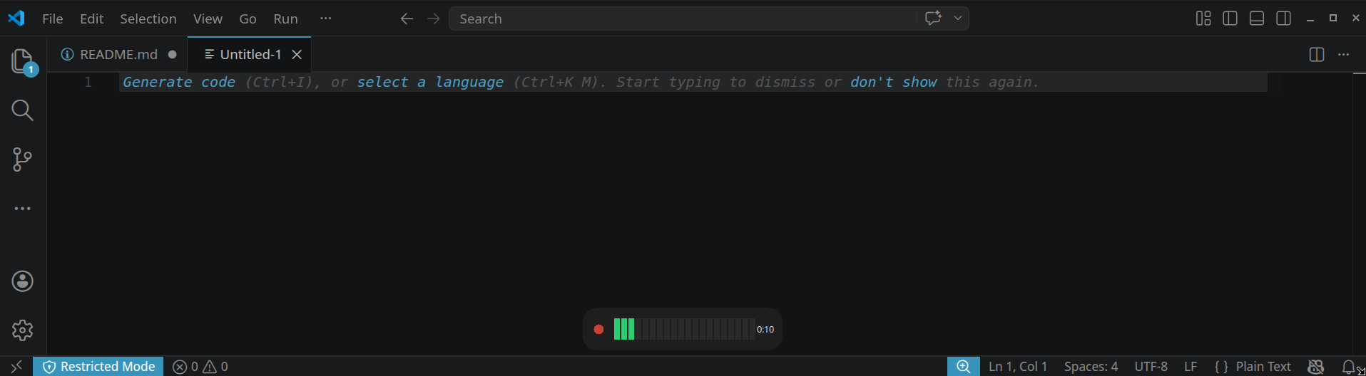 capturing on vscode