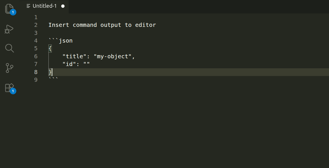Insert command output demo