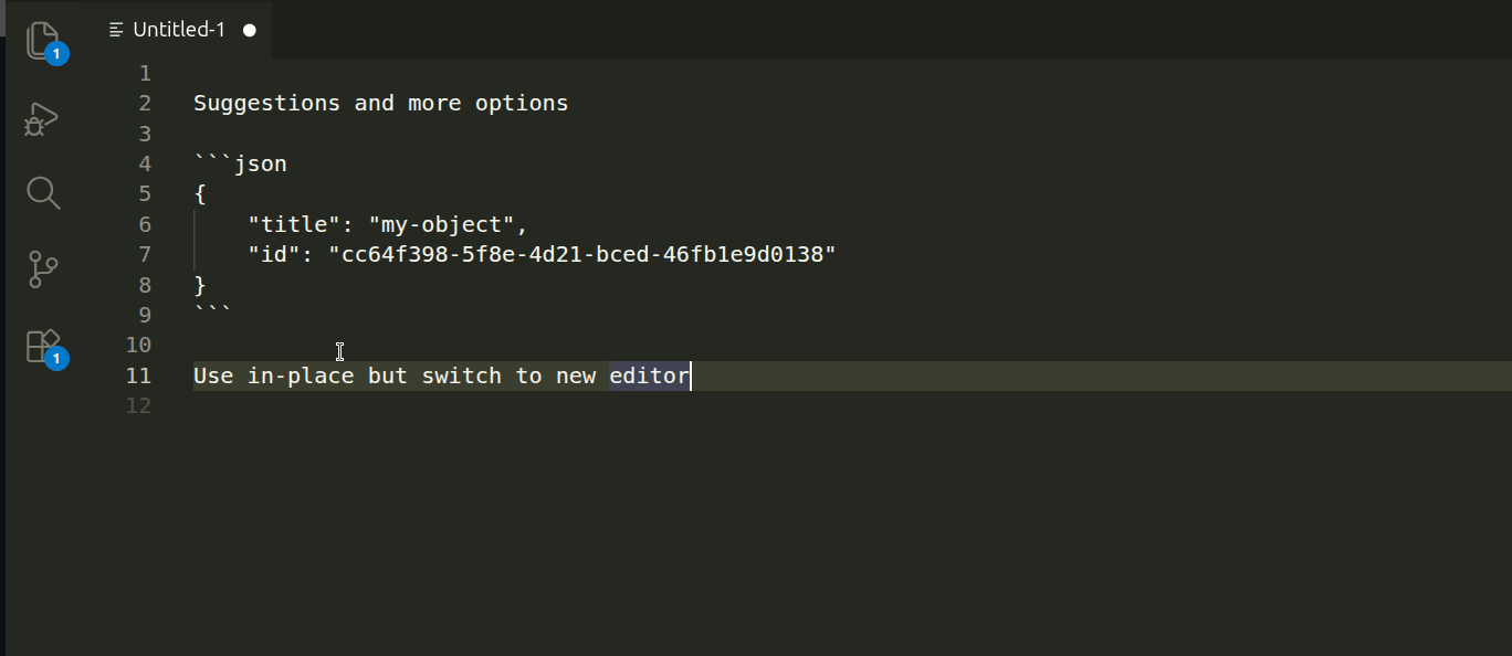 Edit and reuse past commands demo