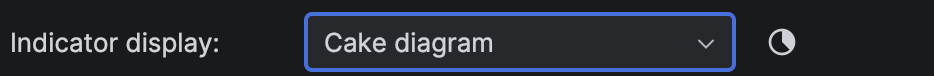 Status bar with cake diagram