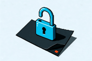 A shared document with an open padlock