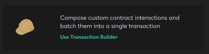 Transaction builder