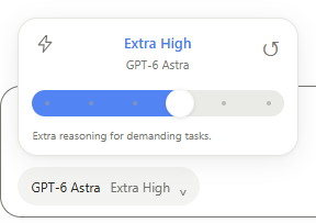 Reasoning selection slider