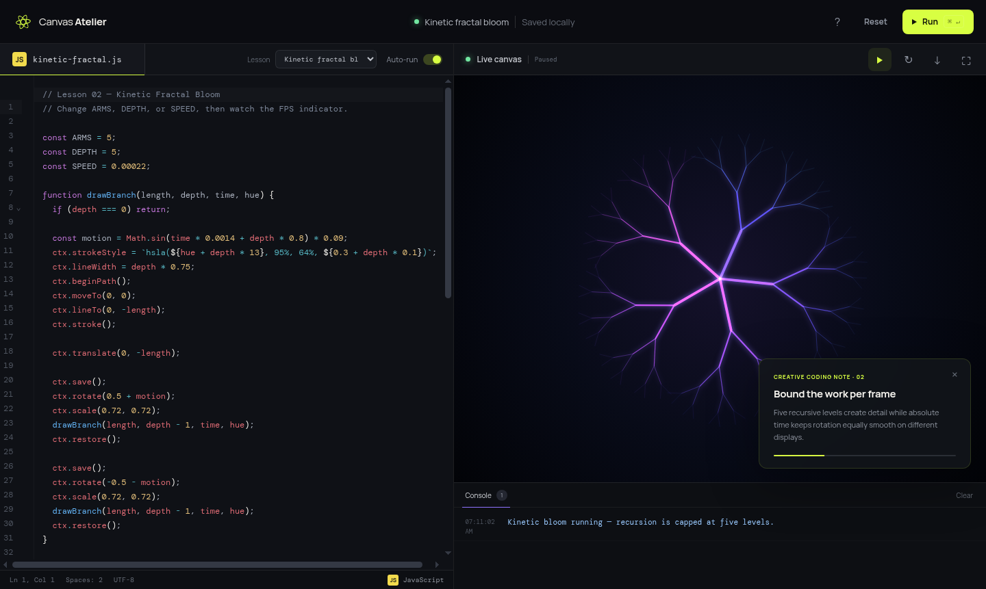 Canvas Atelier studio screenshot