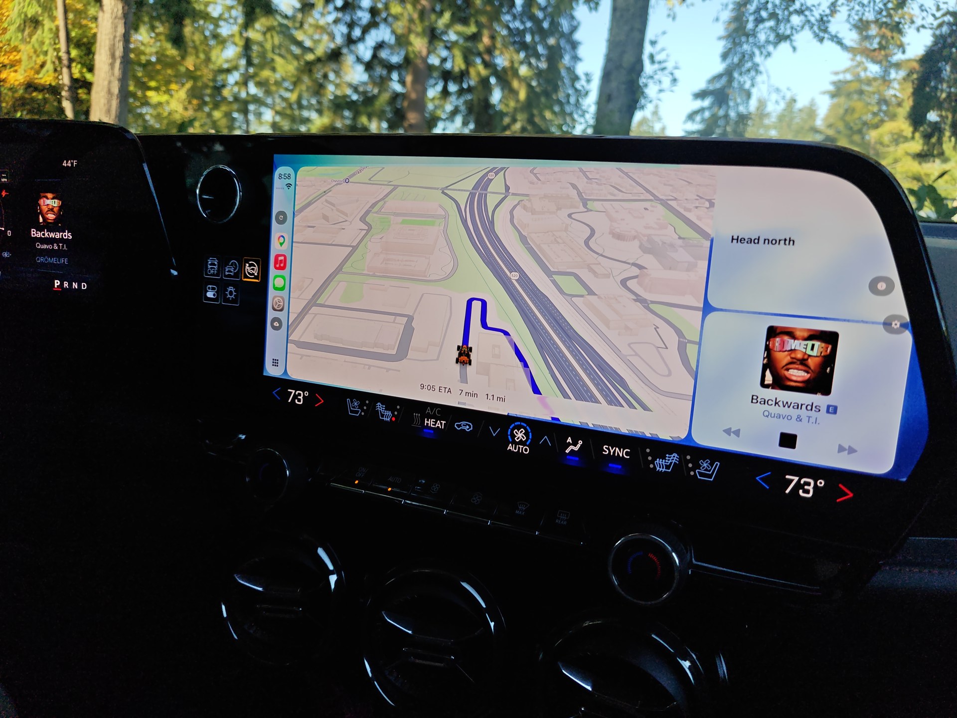 Apple CarPlay Dashboard in fullscreen mode on a Chevrolet Blazer EV