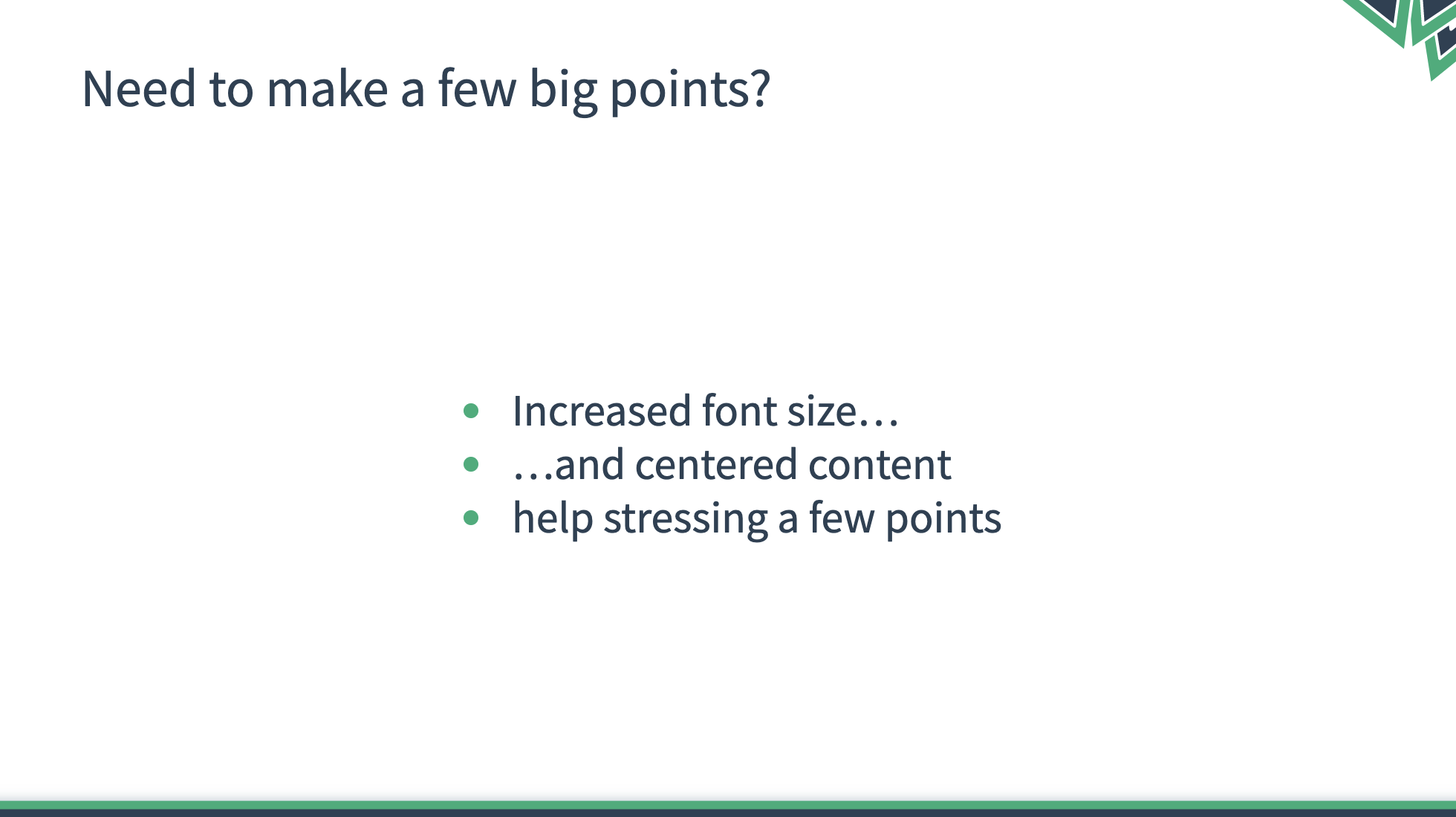 Screenshot of Big-Points Slide