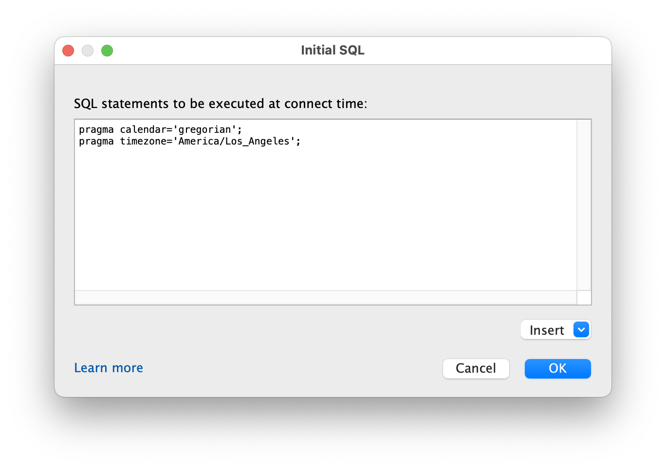 Initial SQL Example