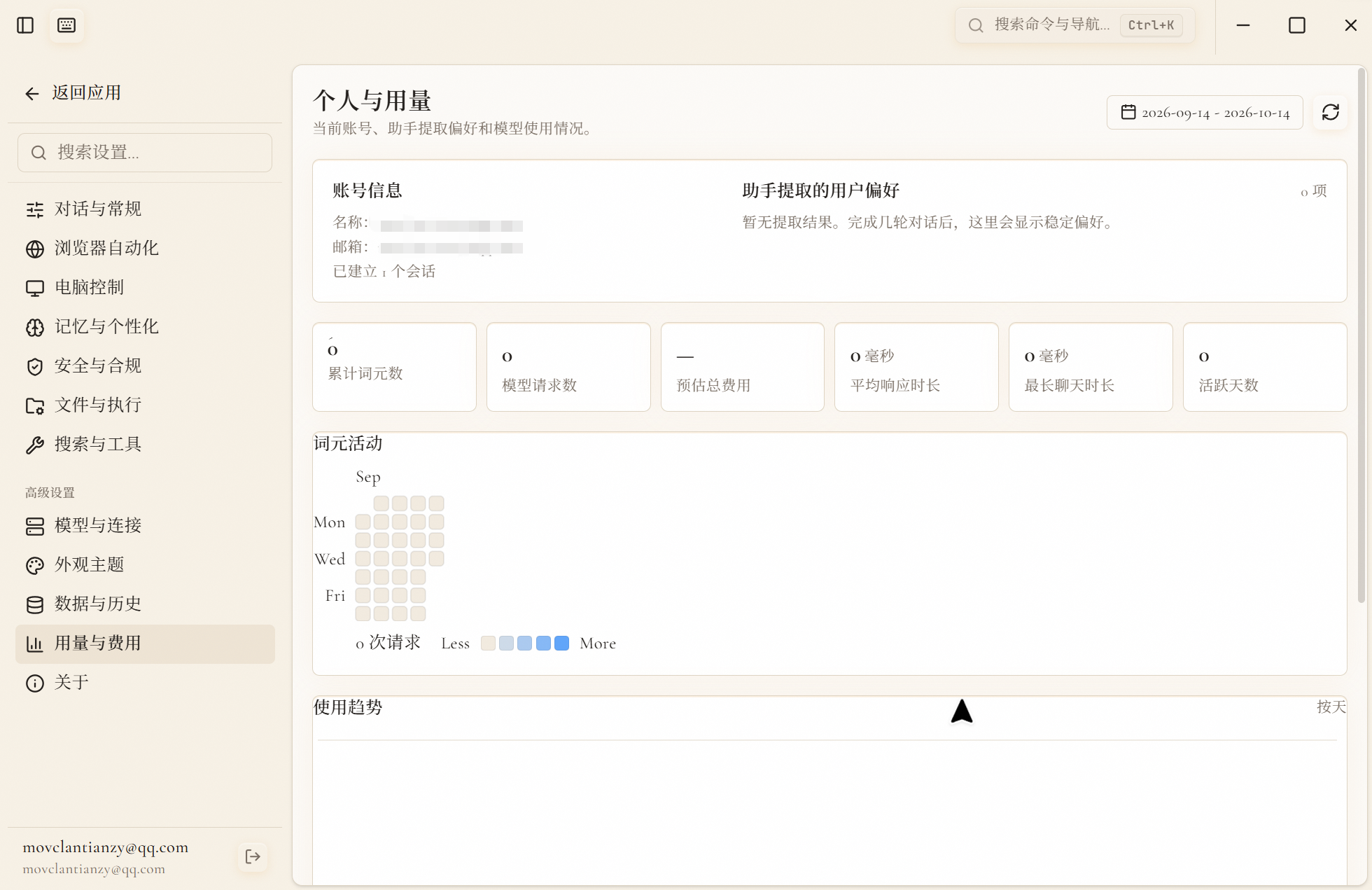用量与费用