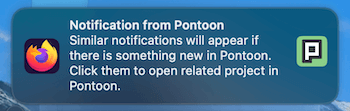 Example of notification in GNOME Linux environment