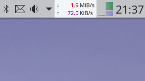 Screen shot of plasma-applet-netspeed-widget