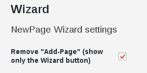 wizard configuration