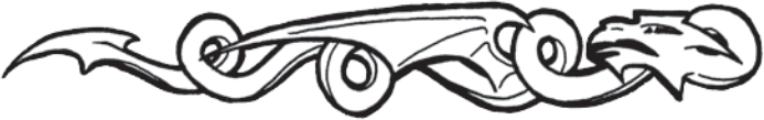 an image of a dragon facing right