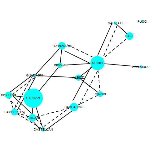 Force directed layout layout of multigraph with attributes