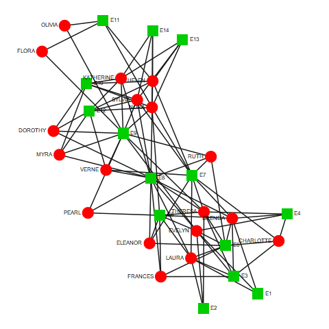 Force directed layout of bmgraph