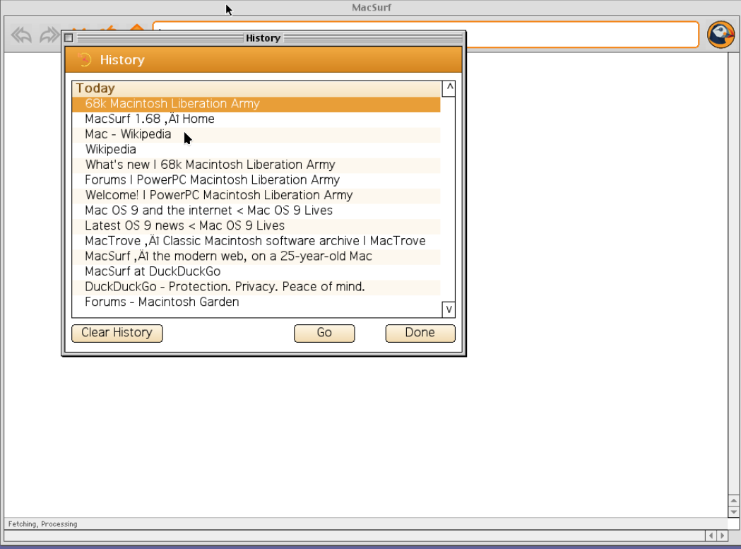 History manager