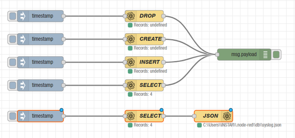 alasql in node-red