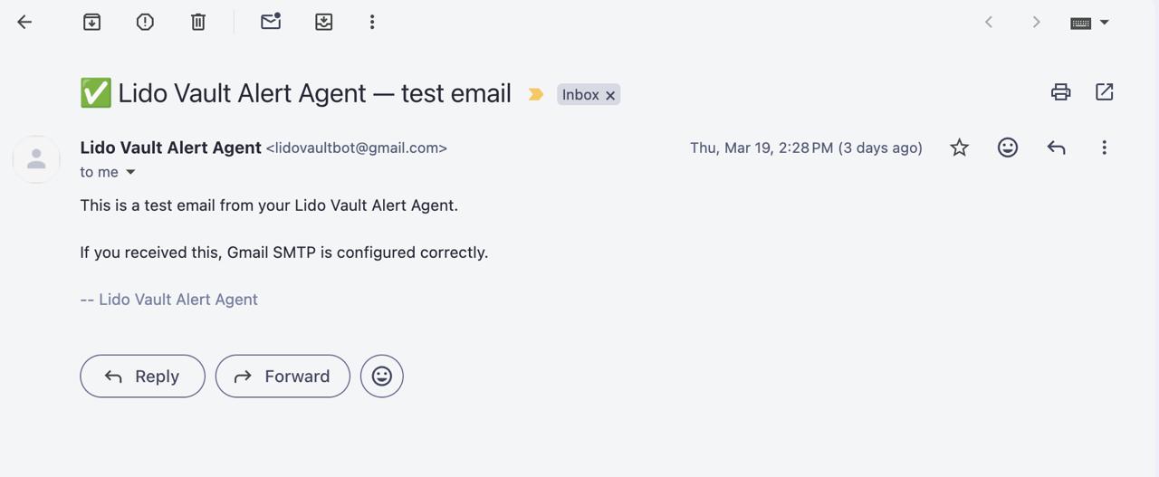 LidoVaultAgent screenshot 1