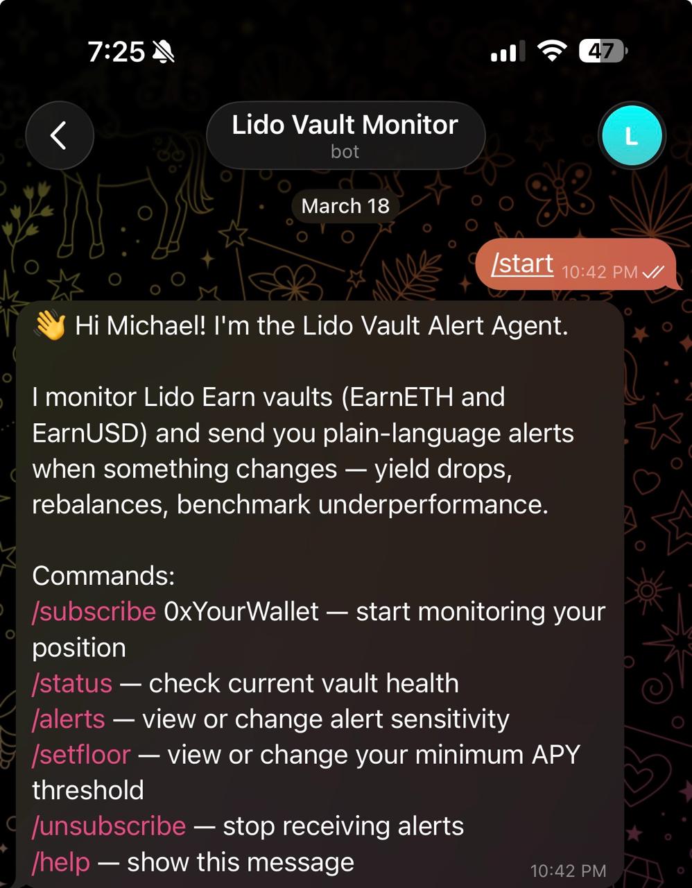 LidoVaultAgent screenshot 3