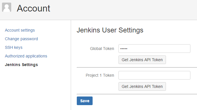 Jenkins user settings