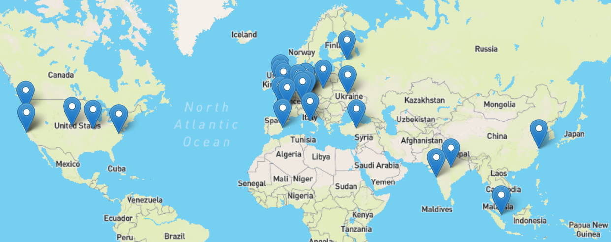 Contributors map