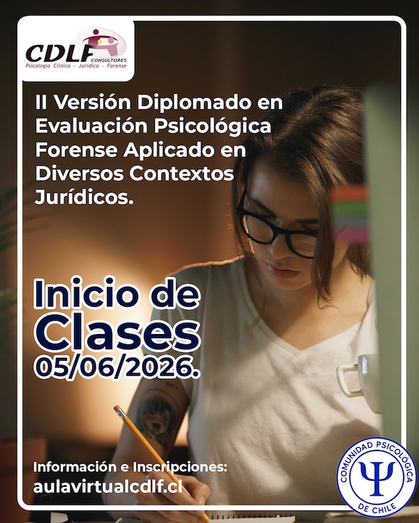 Afiche del Diplomado en Evaluación Psicológica Forense