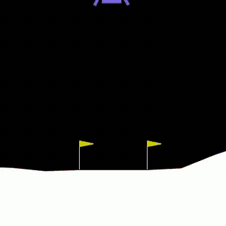 A trained DQN agent landing the Gymnasium LunarLander