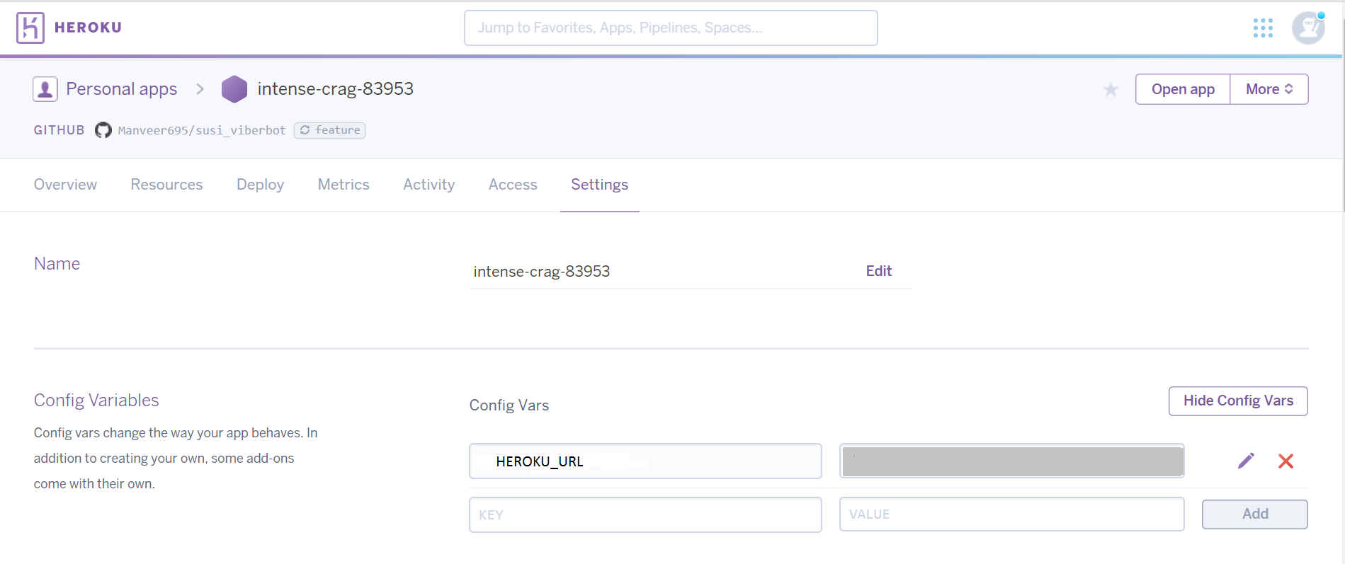 config variables