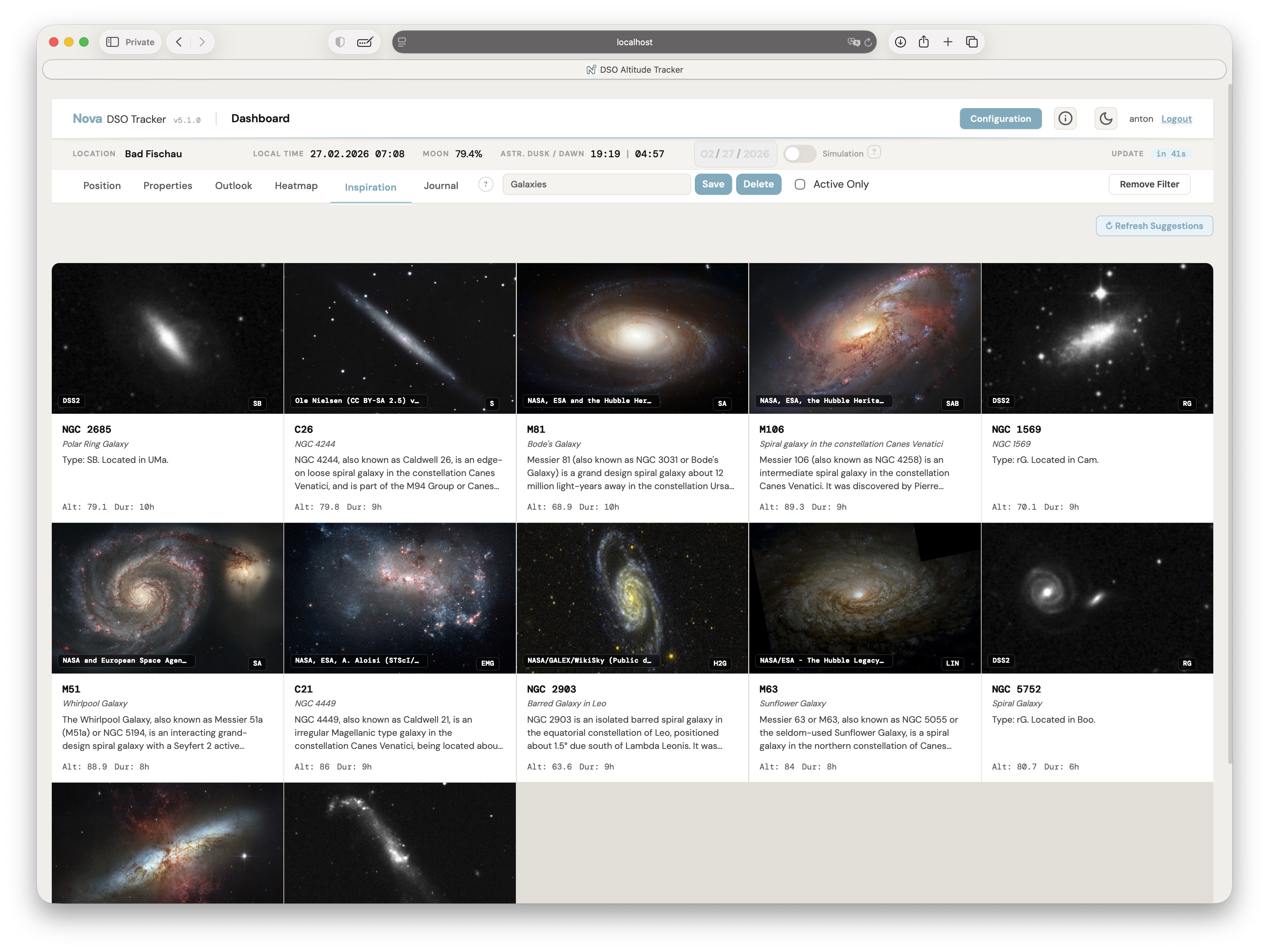 Inspiration tab