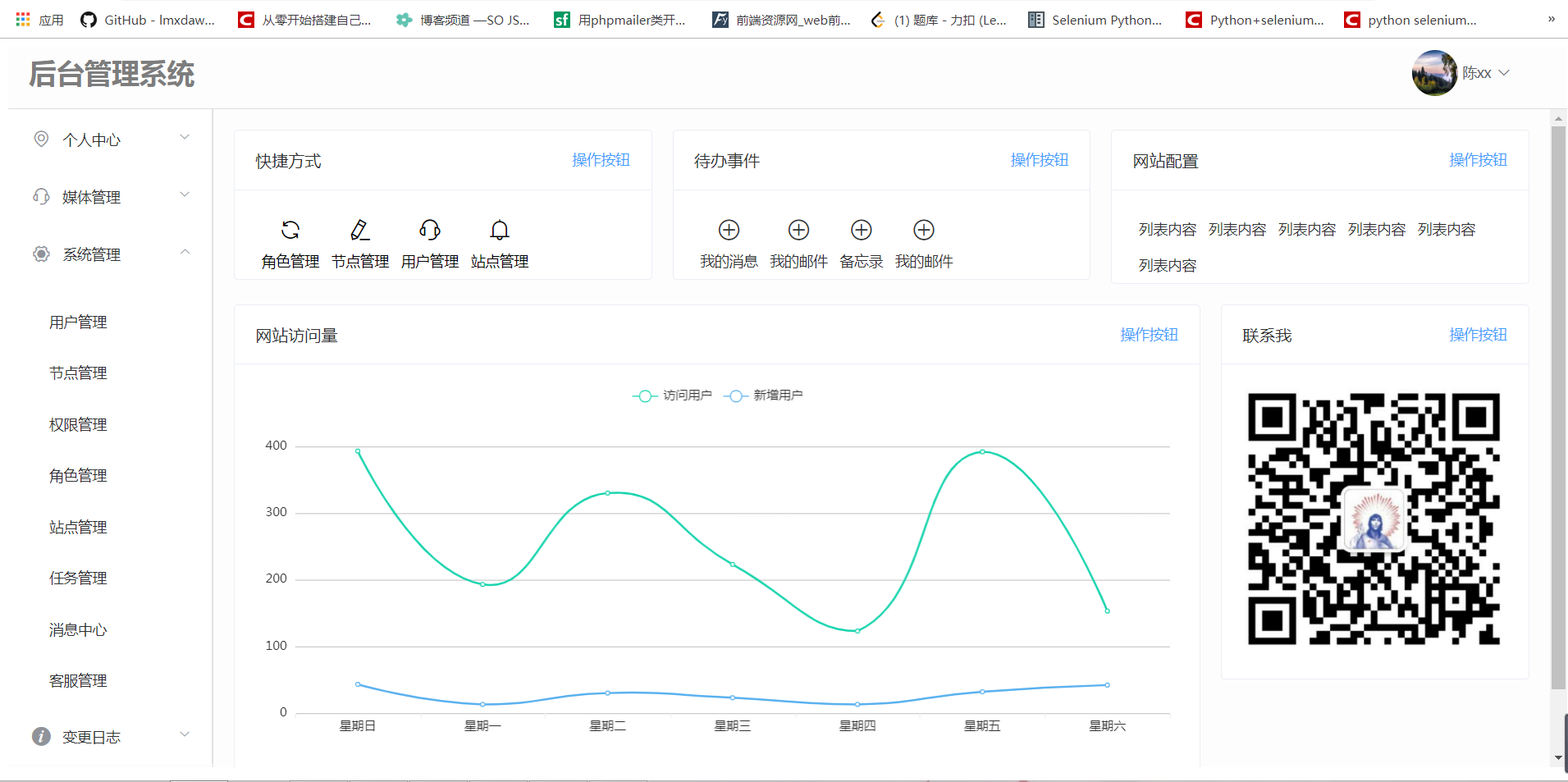 后台首页