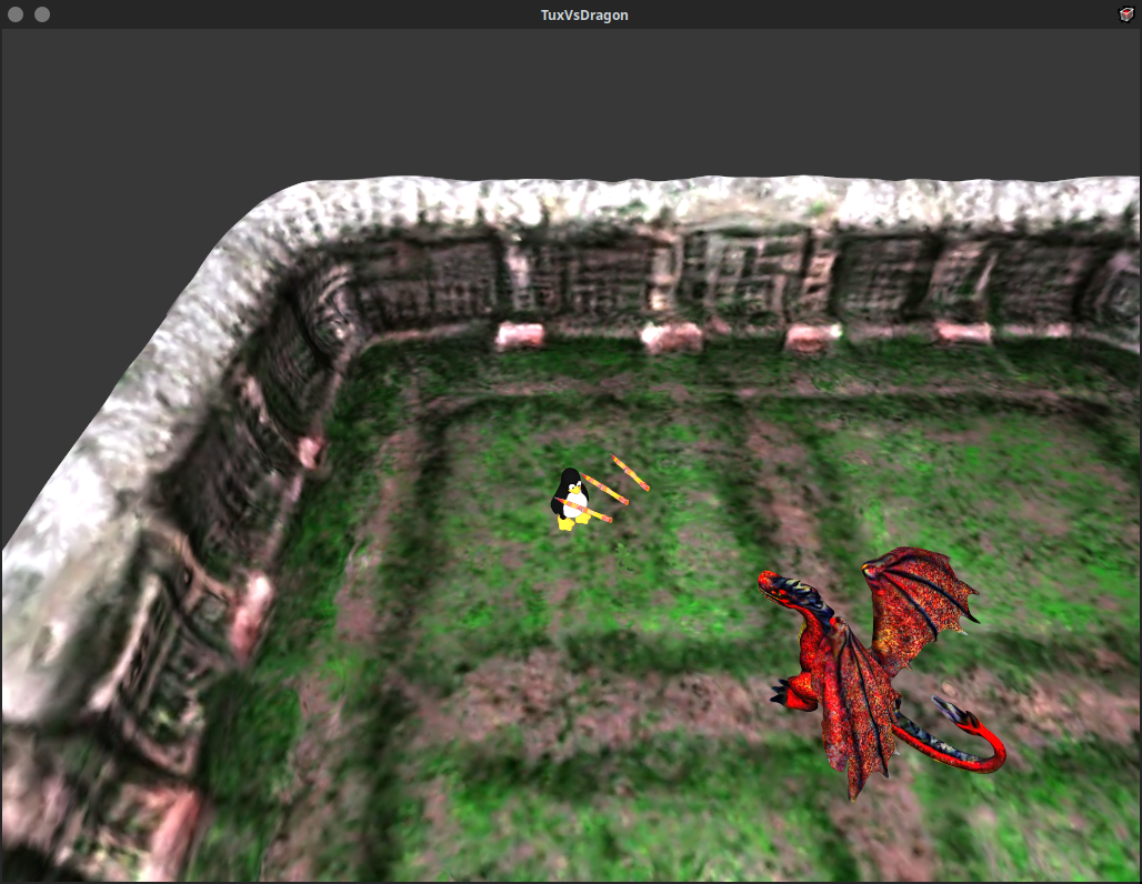 Screenshot of the TuxVsDragon game