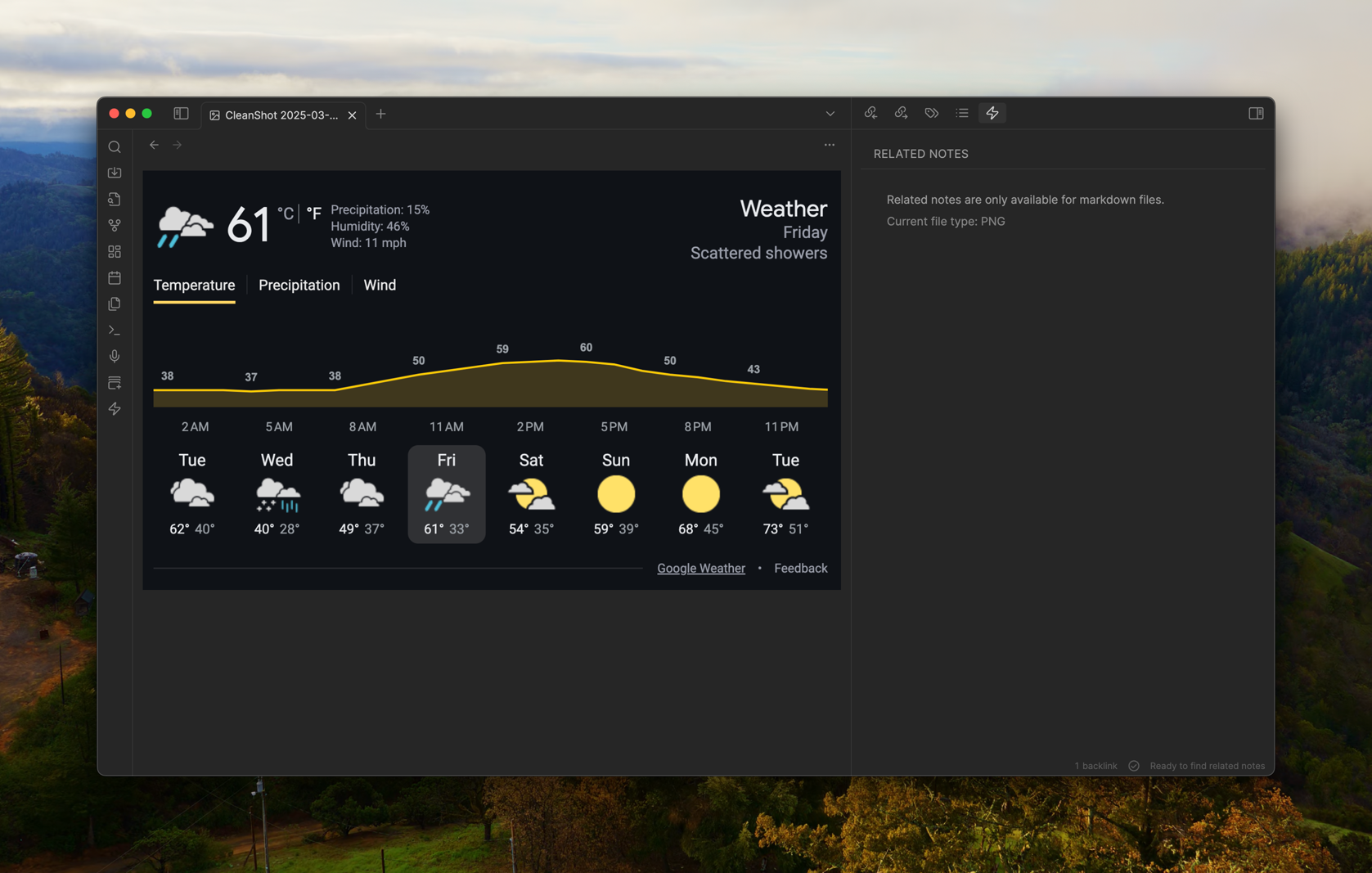 Related Notes aren't shown for non-text types