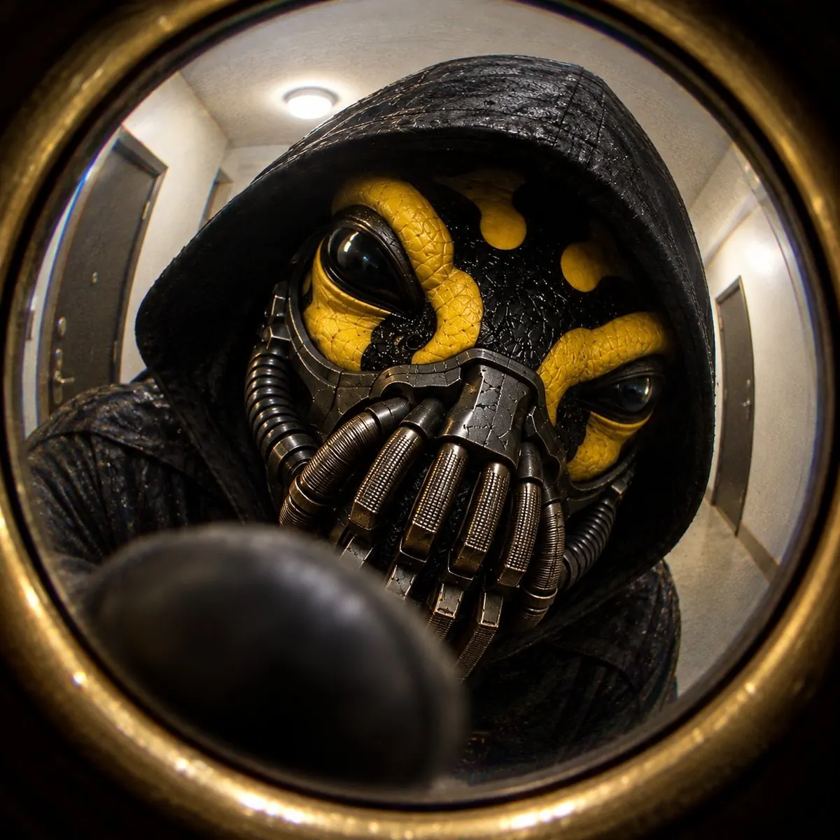 ZFROG seen through a door peephole